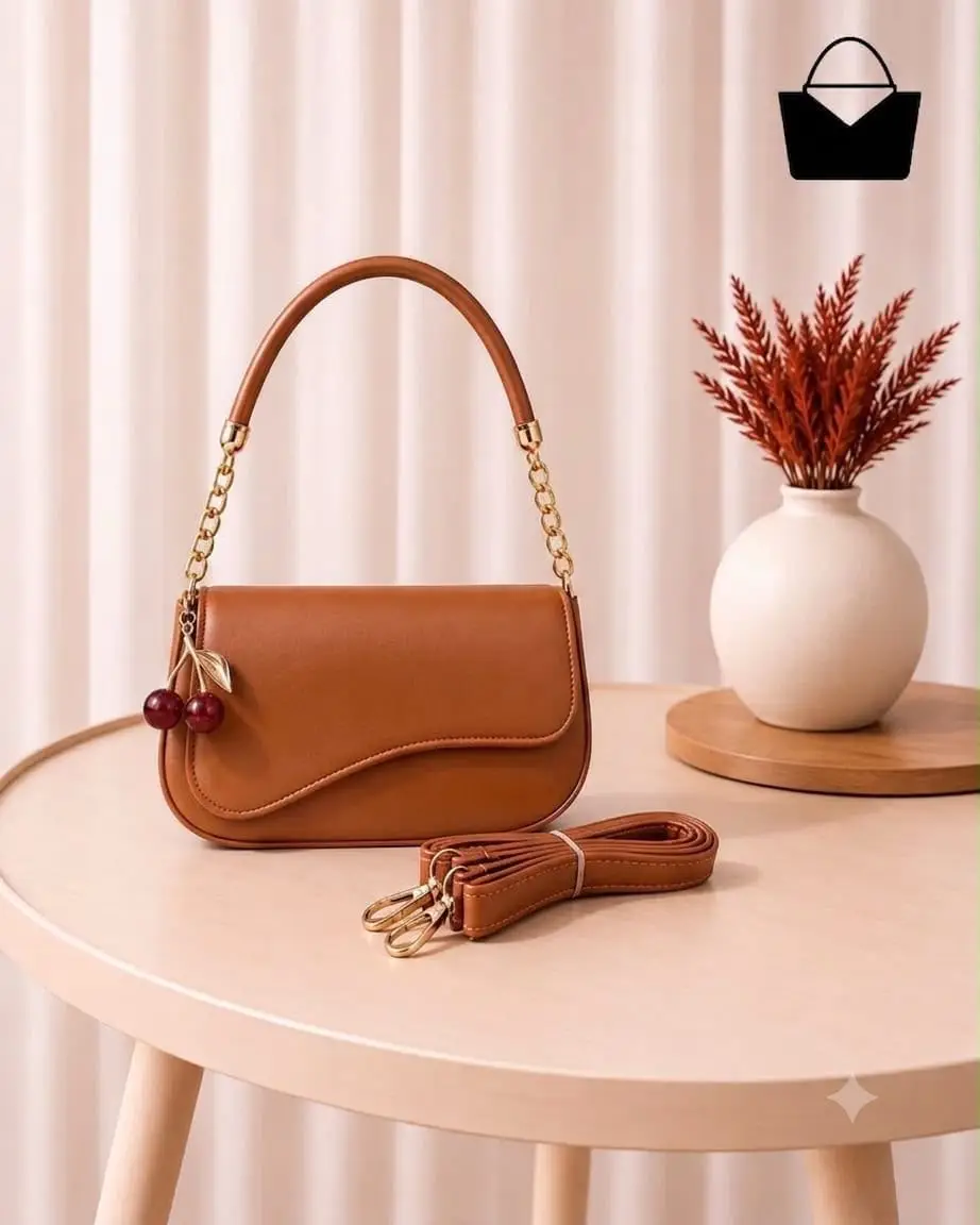 Women's Leather Plain Shoulder Bag